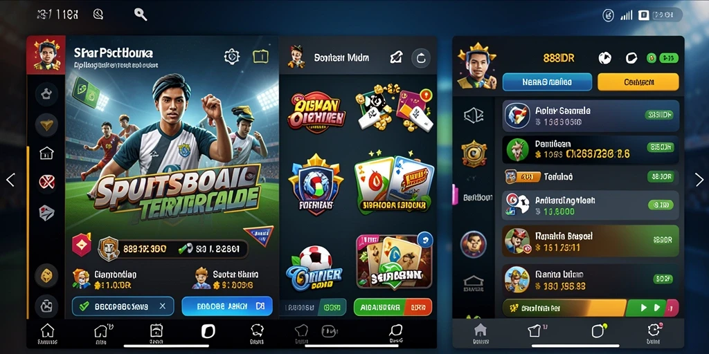 Tampilan menarik dari gameplay aplikasi Sportsbook 888IDR.