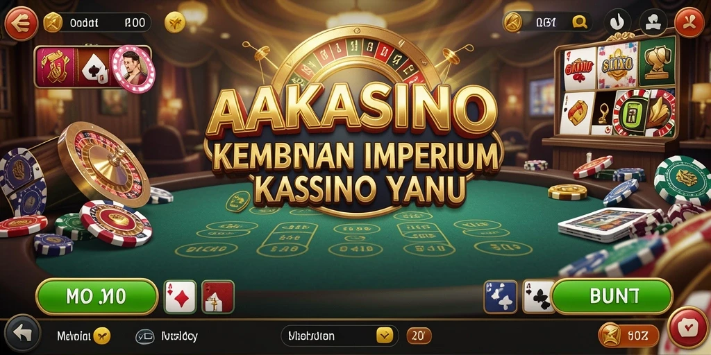 Tangkapan layar AAKASINO menampilkan desain kasino yang megah dan gameplay yang menarik.