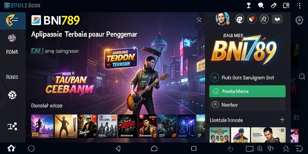 Tampilan gameplay BNI789 yang menarik dengan interface musik interaktif.