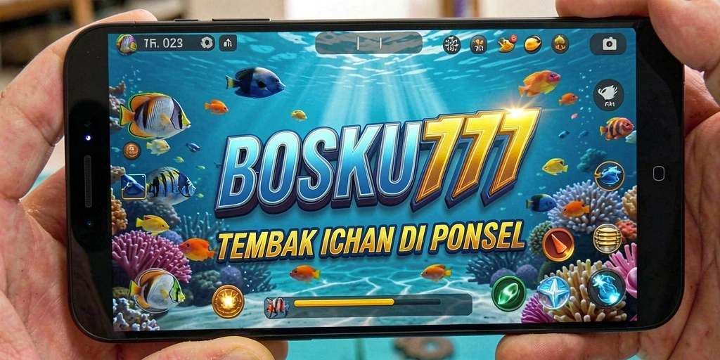 Tampilan gameplay menarik dari aplikasi Tembak Ikan BOSKU777.