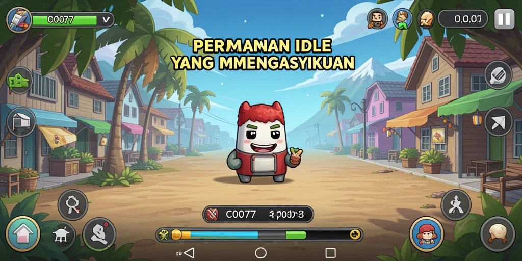 Screenshot C0077 menampilkan gameplay Idle yang menarik dan menyenangkan.