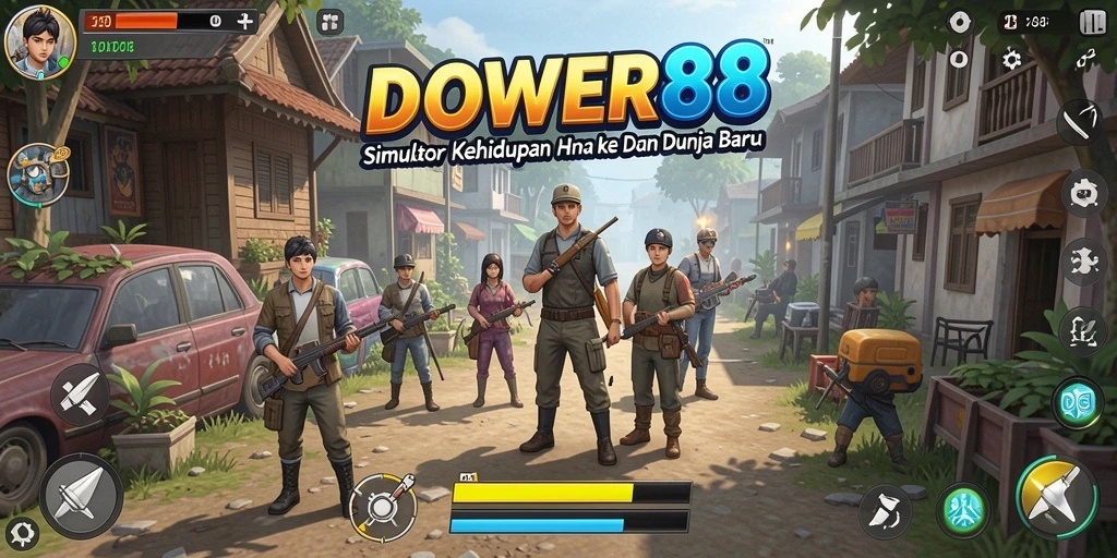 Screenshot gameplay DOWER88 yang menunjukkan penciptaan dunia yang menarik.