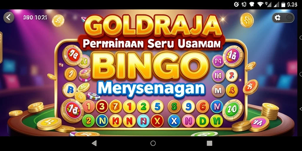 Screenshot utama GOLDRAJA yang menunjukkan gameplay Bingo yang seru.