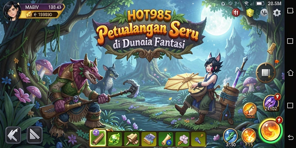 Tangkapan layar gameplay seru dari HOT985 dalam dunia RPG.