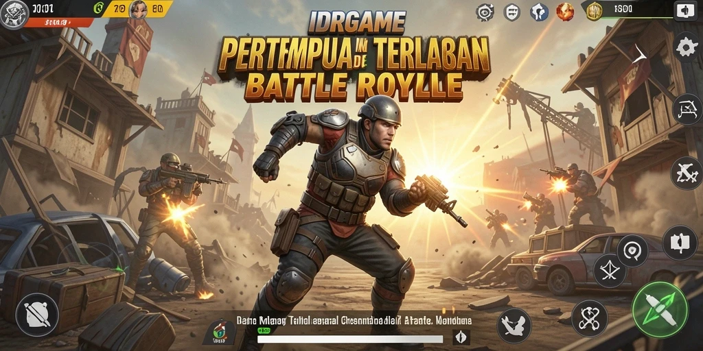 Tampilan seru gameplay Battle Royale di IDRGAME dengan pertarungan intens.