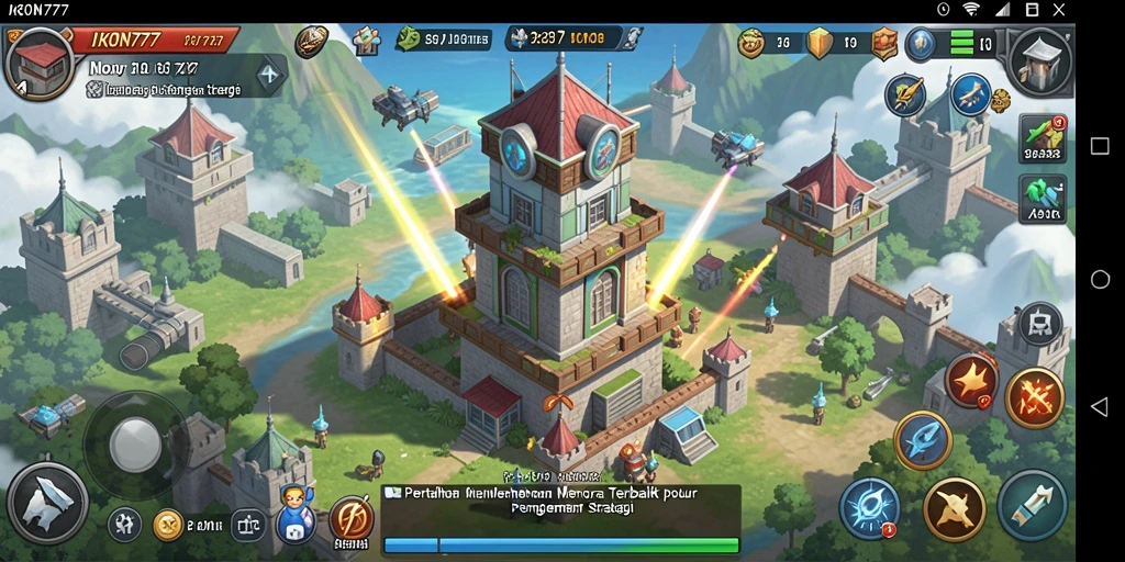 Tampilan menarik dari gameplay IKON777 yang mendebarkan dalam genre Tower Defense.