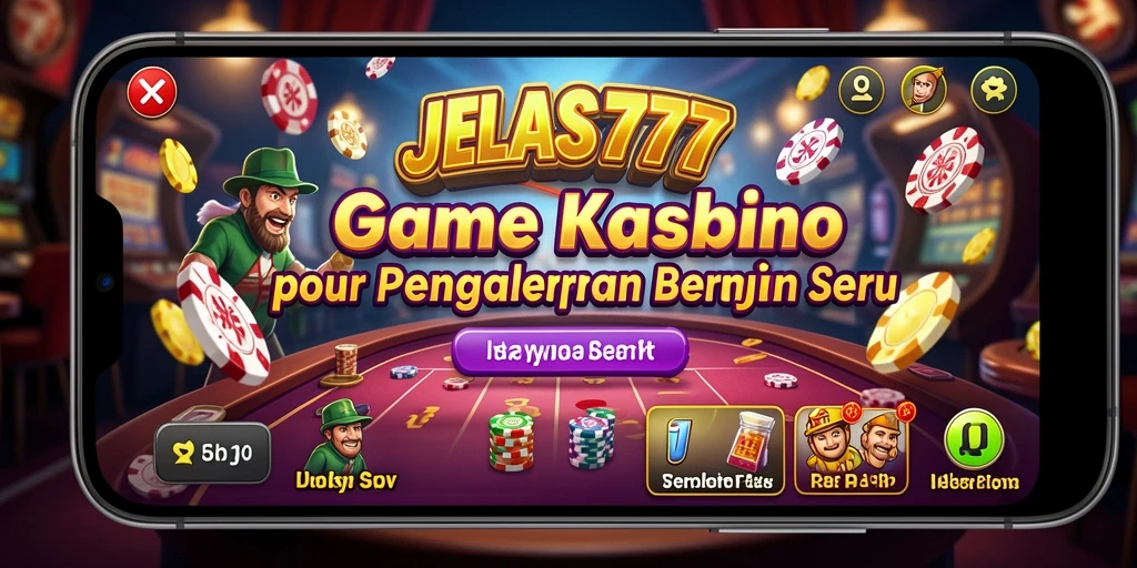 Tangkapan layar gameplay seru dari JELAS777 yang menampilkan permainan Kasino.