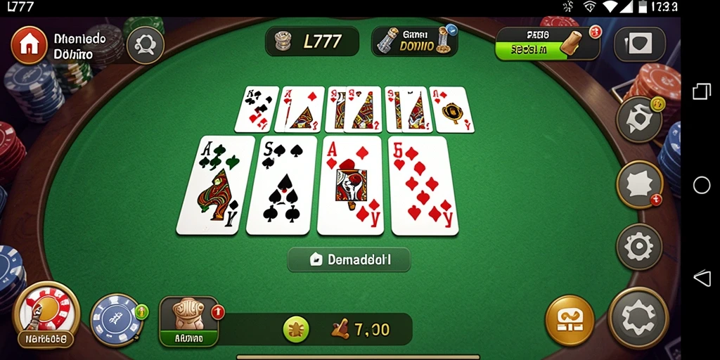 Screenshot tampilan gameplay Domino L777 yang seru.