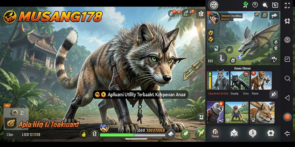 Screenshot utama MUSANG178 menampilkan beragam alat utility yang praktis.
