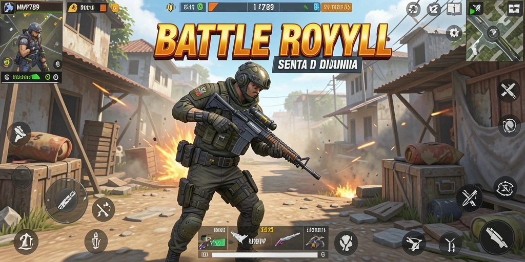 Gameplay seru dari MVP789 dengan aksi Battle Royale yang mendebarkan.