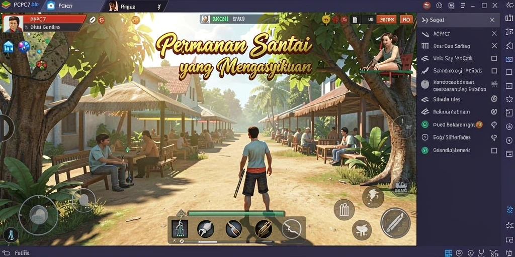 Tampilan gameplay PCPC7 yang menarik dan penuh warna.