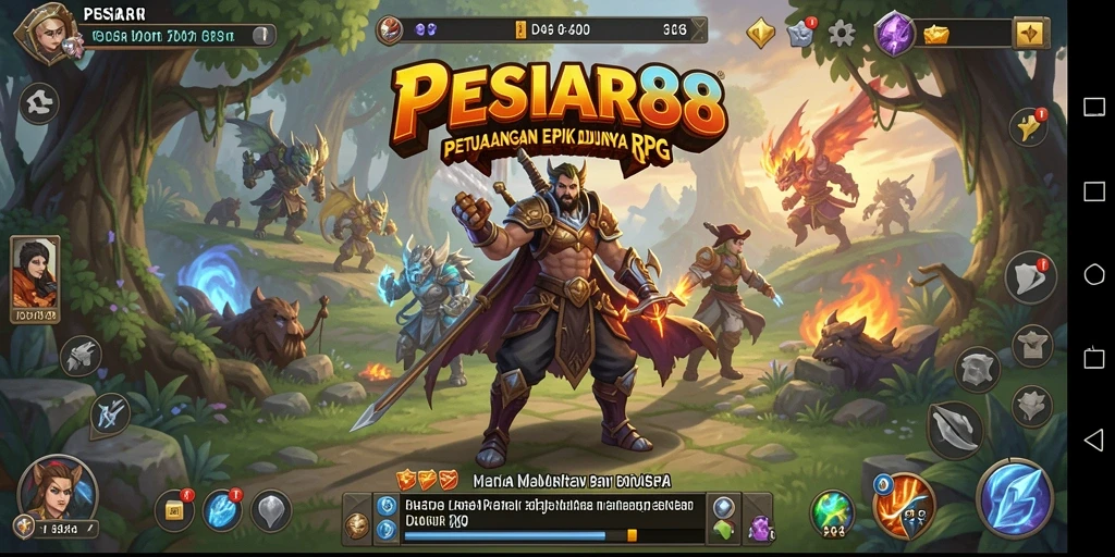 Gameplay PESIAR88 menampilkan petualangan seru dalam dunia RPG.
