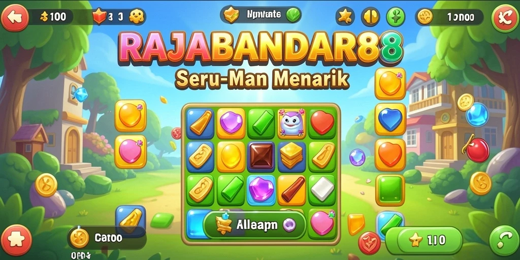 Screenshot gameplay RAJABANDAR88 menunjukkan keseruan mencocokkan objek.