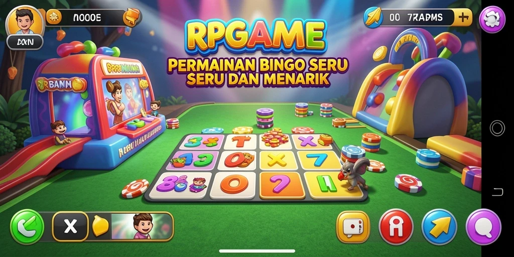 Screenshot RPGAME menampilkan gameplay Bingo yang seru dan dinamis.