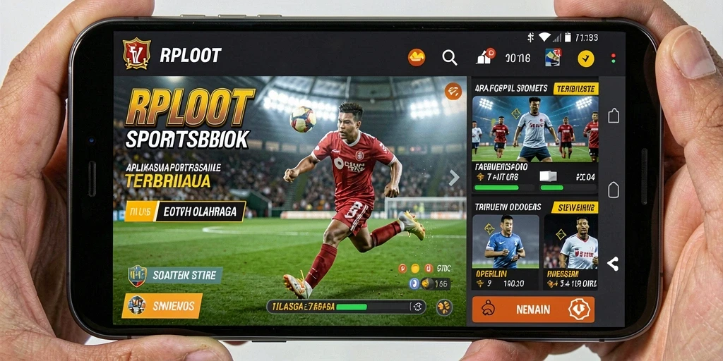 Tangkapan layar gameplay RPLOOT menampilkan antarmuka taruhan olahraga yang menarik.