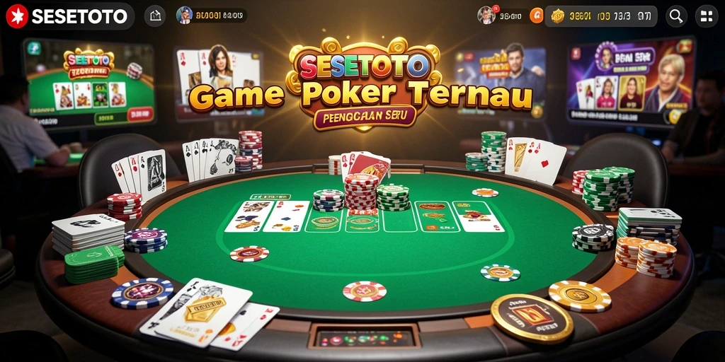 Tampilan gameplay poker yang menarik di SESETOTO.