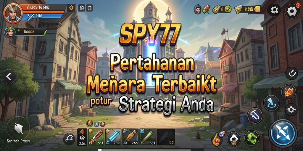 Tangkapan layar SPY77 menampilkan strategi menara dalam aksi.