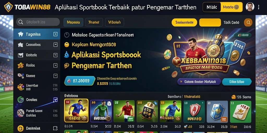 Screenshot utama TOBAWIN88 menunjukkan antarmuka taruhan yang menarik dan user-friendly.