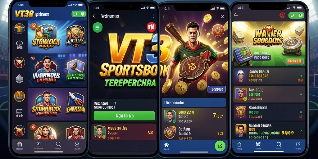 Screenshot gameplay VT38 menampilkan taruhan olahraga yang penuh aksi.