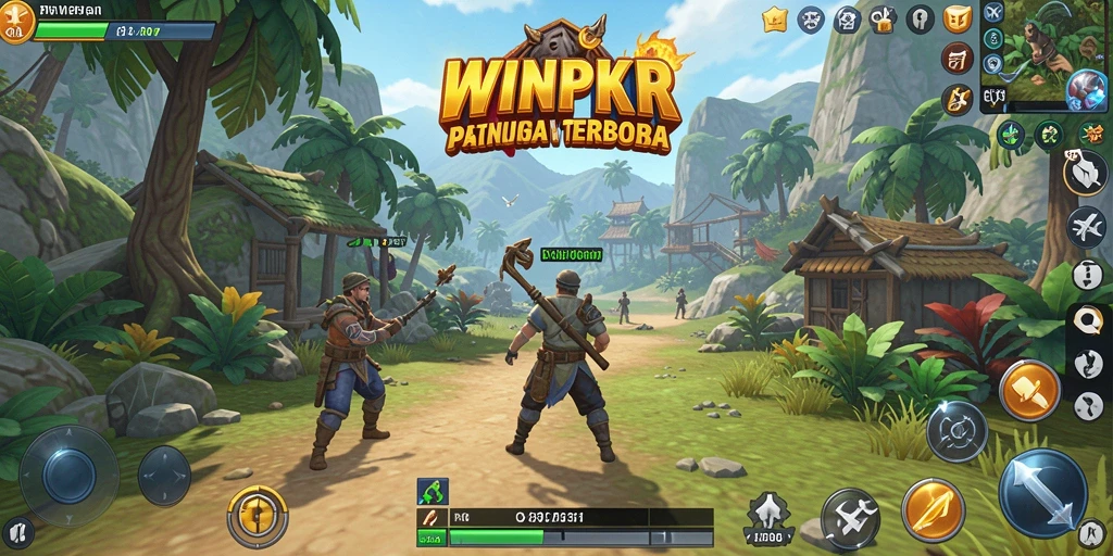 Tampilan gameplay WINPKR yang mengesankan di dunia terbuka.