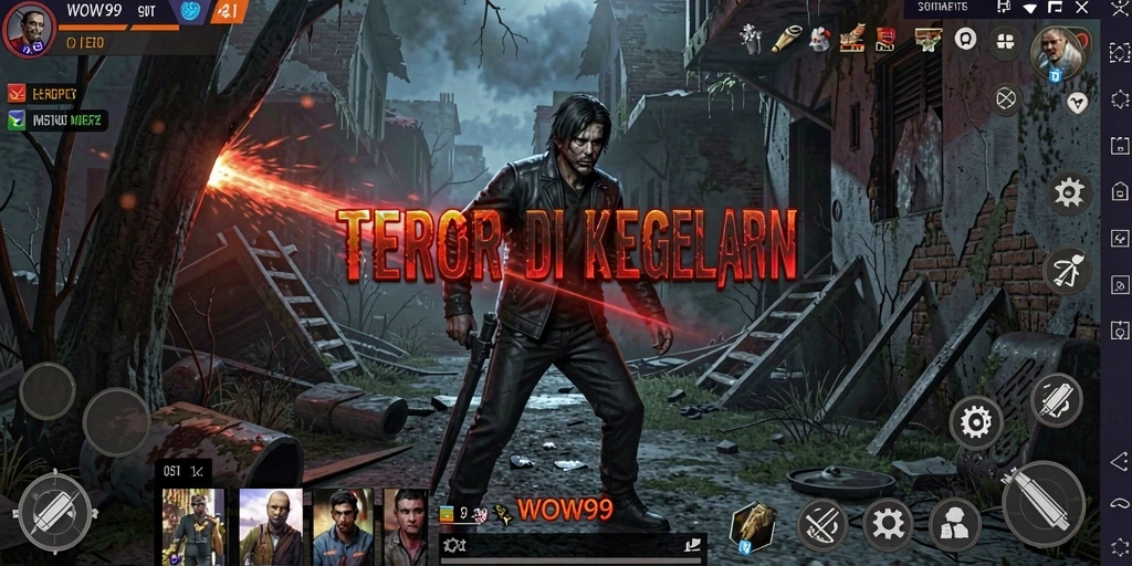 Screenshot gameplay WOW99 menunjukkan suasana Horror yang menegangkan.